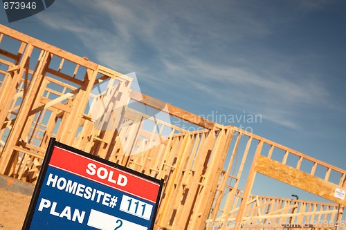 Image of Sold Lot Sign at New Home Construction Site
