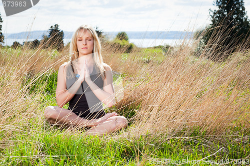 Image of Meditating yoga woman