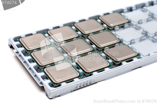 Image of Processors on a substrate