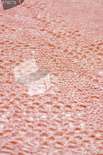 Image of Pink knitted fabric