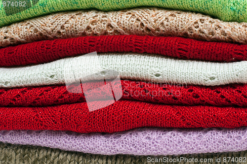 Image of stack of sweaters