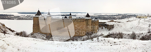 Image of Castle in winter landscape
