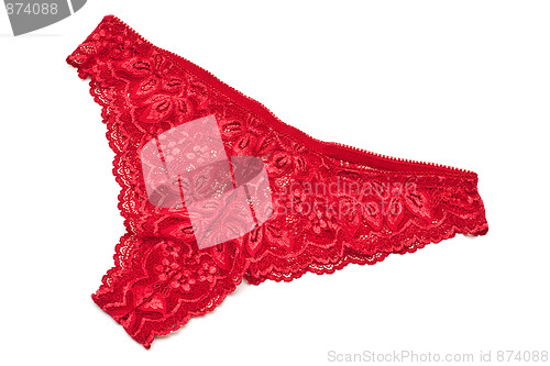 Image of Red lace panties