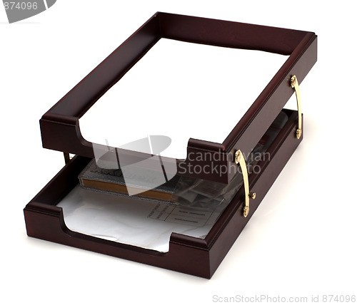 Image of Wooden paper tray
