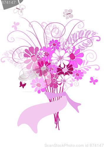 Image of Bouquet of pink flowers