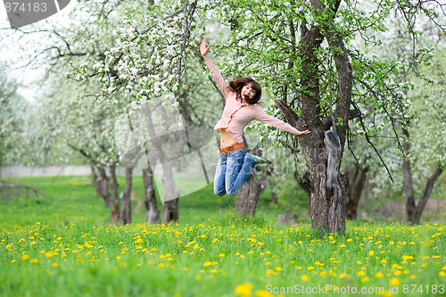 Image of Woman jumping