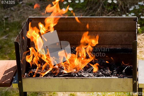 Image of Burning charcoal