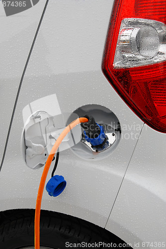 Image of Charging electric car prototype