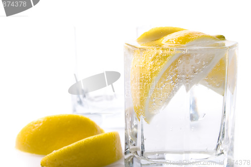 Image of soda water and lemon