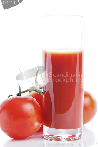 Image of Glass of tomato juice