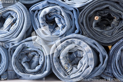 Image of roll denim jeans