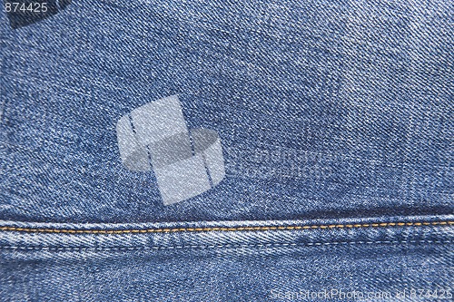 Image of macro of jeans denim and seam