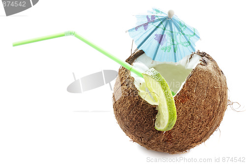 Image of Coconut cocktail above view