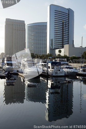 Image of San Diego Marina Reflection