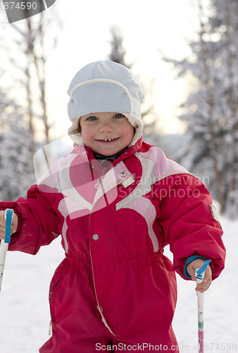 Image of Toddler skiing