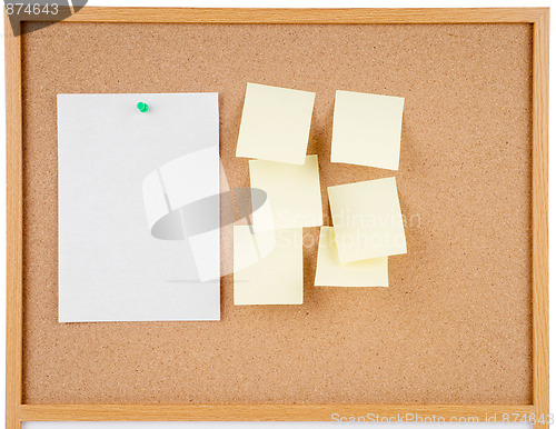 Image of notes on corkboard