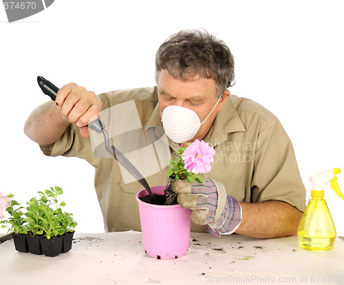 Image of Gardener With Mask