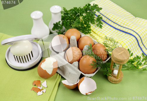 Image of Boiled Eggs With Herbs