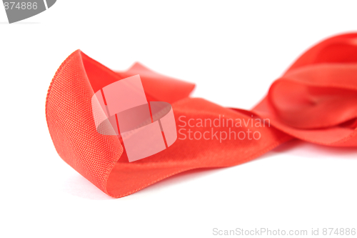 Image of Red ribbon isolated on white