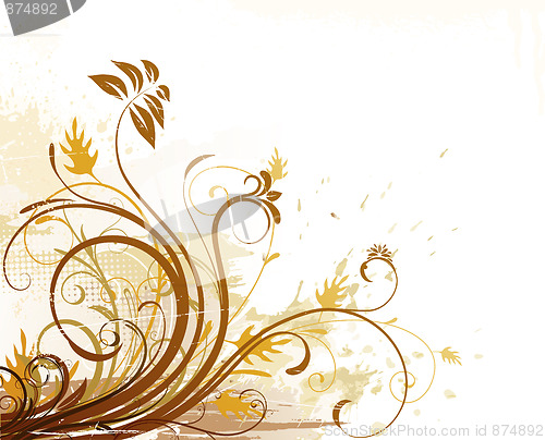 Image of Grunge Floral Background