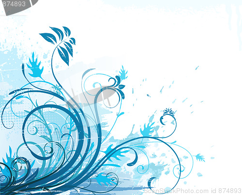Image of Grunge Floral Background