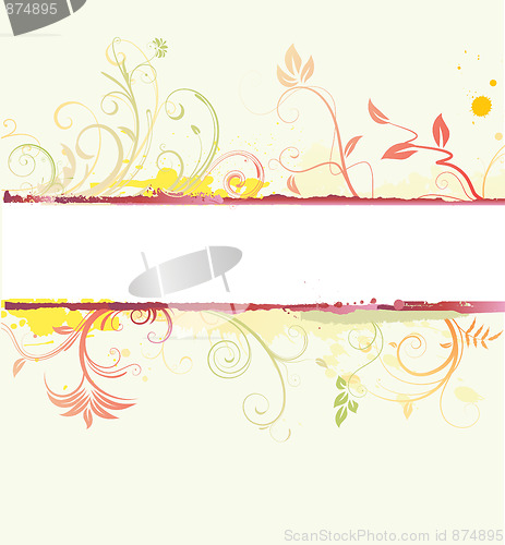 Image of Floral Decorative banner