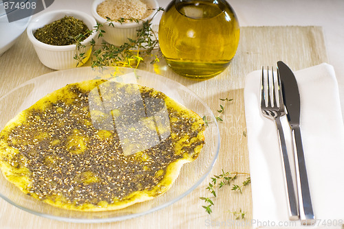 Image of lebanese manouche or manoushe