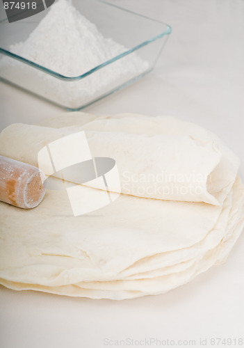 Image of pita bread making