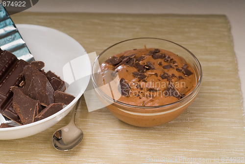 Image of fresh homemade chocolate mousse