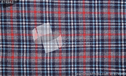 Image of fabric print with color grid