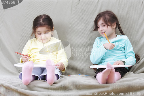 Image of Girls drawing