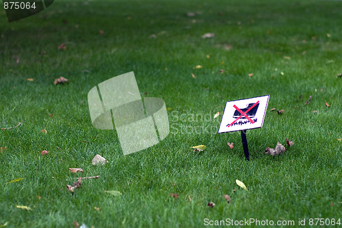 Image of Do not walk on the lawn