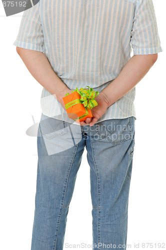 Image of men with gift