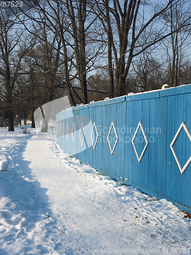 Image of Blue fence