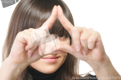 Image of Gaze through triangle frame
