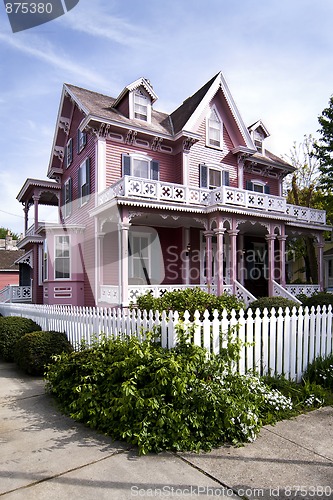 Image of Pink Victorian house
