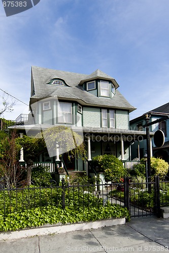 Image of Beautiful green Victorian home