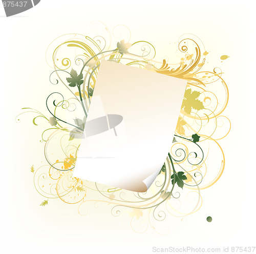 Image of paper leaf frame 