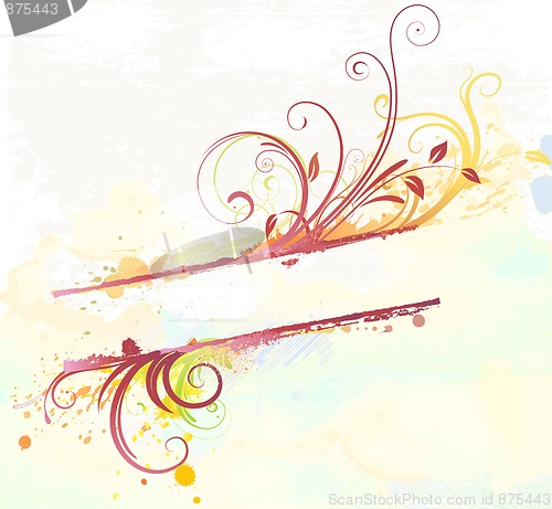 Image of Floral Decorative banner