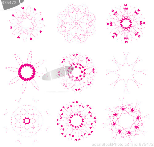 Image of floral and ornamental elements set