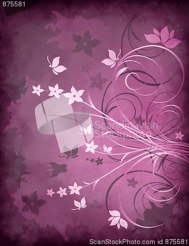 Image of Grunge floral background