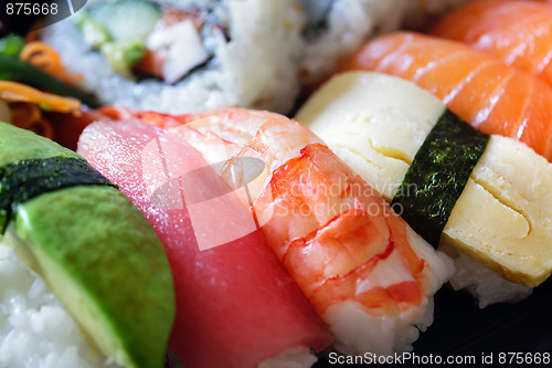 Image of Dish of sushi