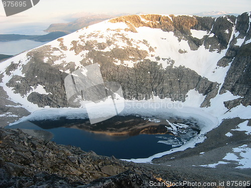 Image of Glacier lake by Nordvannvågtind