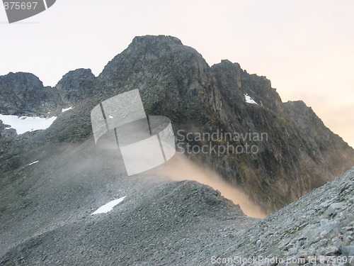 Image of Fog rolling over by Nordvannvågtind