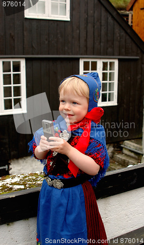 Image of Toddler texting