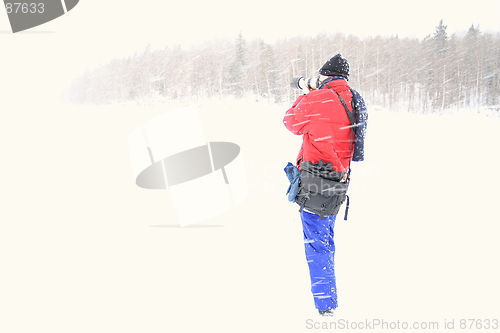 Image of Photographing in a snowstorm