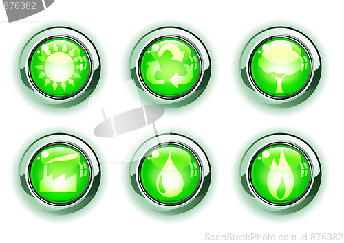 Image of green ecologe icons