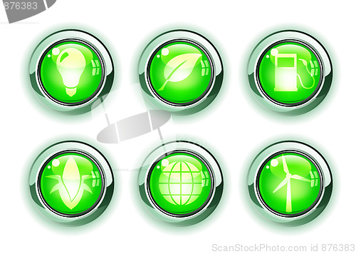 Image of green ecologe icons