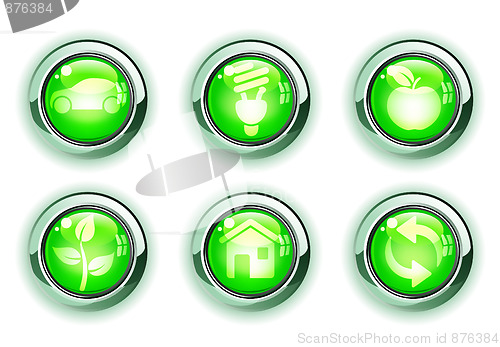 Image of green ecologe icons