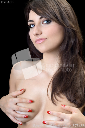 Image of Naked playful woman